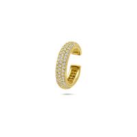 Verguld 925 zilveren ear cuff 15,5 mm met zirkonia - Oormanchet