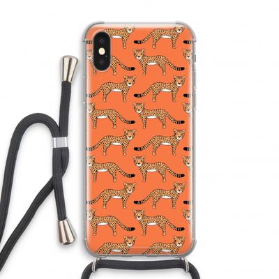 Cheetah: iPhone X Transparant Hoesje met koord