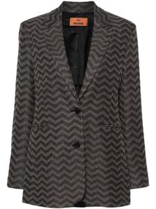 Missoni blazer boutonné à motif zigzag - Gris