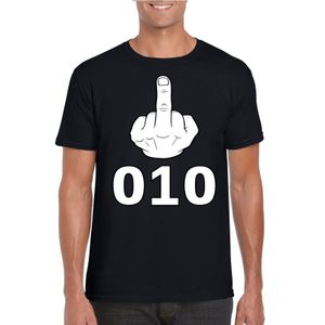 Fuck 010 t-shirt voor heren in het zwart 2XL  -