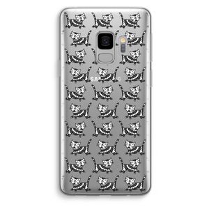 Zwarte poes: Samsung Galaxy S9 Transparant Hoesje