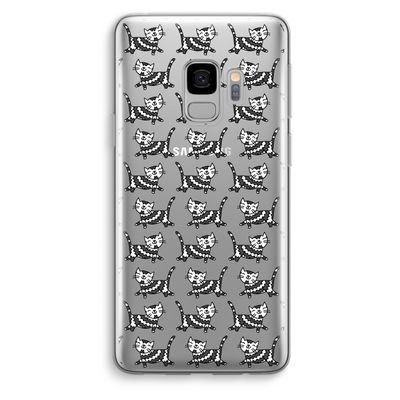 Zwarte poes: Samsung Galaxy S9 Transparant Hoesje