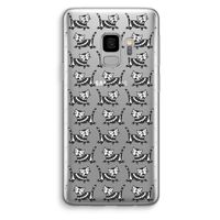 Zwarte poes: Samsung Galaxy S9 Transparant Hoesje