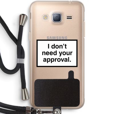 Don't need approval: Samsung Galaxy J3 (2016) Transparant Hoesje met koord