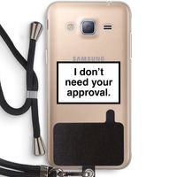 Don't need approval: Samsung Galaxy J3 (2016) Transparant Hoesje met koord