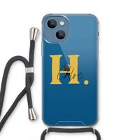 Amber Script: iPhone 13 mini Transparant Hoesje met koord