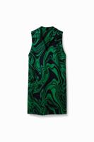 Psychedelische polojurk - BLACK - M