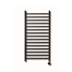 Elektrische Radiator Sanicare Qubic 126.4x60 cm 773W Mat Zwart Met Thermostaat Zwart En Bluetooth