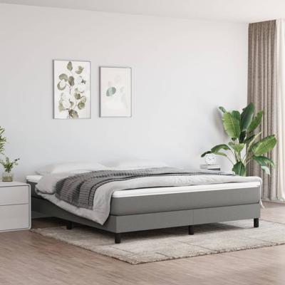 Bedframe zonder matras stof donkergrijs 180x200 cm