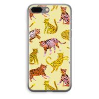 Cute Tigers and Leopards: iPhone 8 Plus Transparant Hoesje