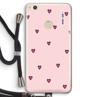 Hartjes: Huawei Ascend P8 Lite (2017) Transparant Hoesje met koord
