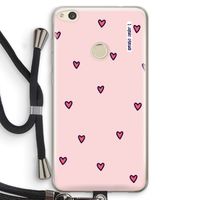 Hartjes: Huawei Ascend P8 Lite (2017) Transparant Hoesje met koord