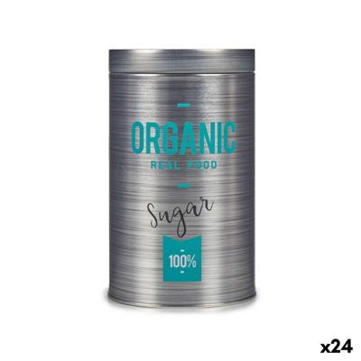 Suikerpot Kinvara 570/386002C Organic Grijs Blik 10,4 x 18,2 x 10,4 cm Suiker (24 Stuks)