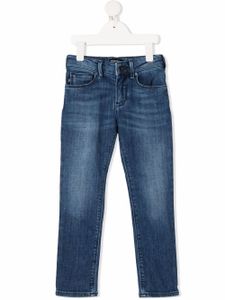 Emporio Armani Kids jean à coupe slim - Bleu