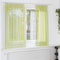Gordijnen voile met lipje Top 2 st Appelgroen
