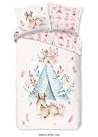 Good Morning Kinderdekbedovertrek "tipi-tenten / boho" - Multi - (140x200/220 cm) - Katoen