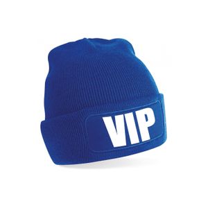 VIP muts/beanie onesize unisex - blauw