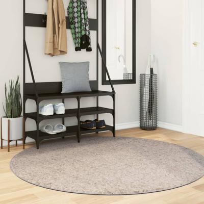 VidaXL Vloerkleed pamplona shaggy hoogpolig modern ø 160 cm beige