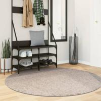VidaXL Vloerkleed pamplona shaggy hoogpolig modern ø 160 cm beige