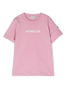 Moncler Enfant t-shirt à logo imprimé - Rose