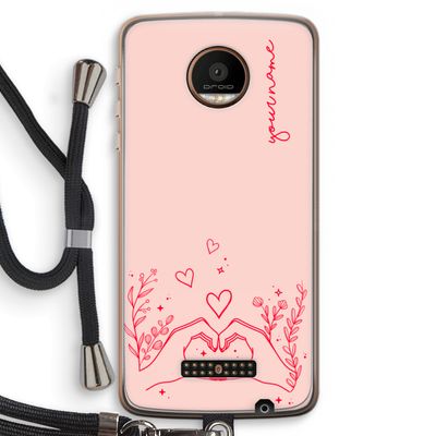 Love is in the air: Motorola Moto Z Force Transparant Hoesje met koord