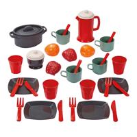Ecoiffier 100% chef eetset met speeleten, 34dlg. Ecoiffier 100% chef eetset met speeleten, 34dlg.