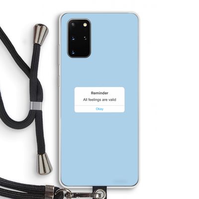 Reminder: Samsung Galaxy S20 Plus Transparant Hoesje met koord