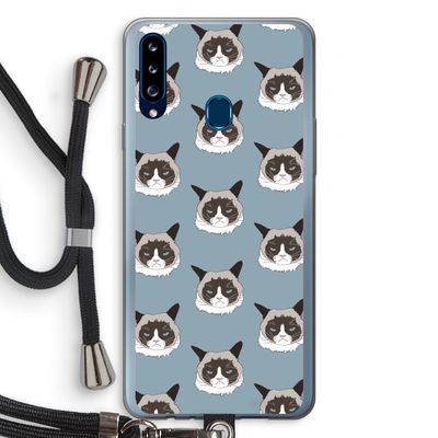 It's a Purrr Case: Samsung Galaxy A20s Transparant Hoesje met koord