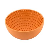 Voerbak voor honden Lickimat Wobble Oranje Orange Rubber - thumbnail