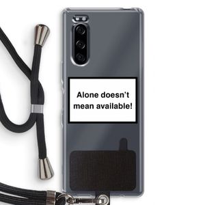 Alone: Sony Xperia 5 Transparant Hoesje met koord