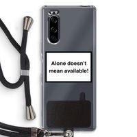 Alone: Sony Xperia 5 Transparant Hoesje met koord
