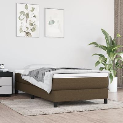 Bedframe zonder matras 80x200 cm stof donkerbruin