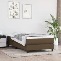 Bedframe zonder matras 80x200 cm stof donkerbruin