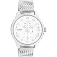 OOZOO C11015 Horloge Timepieces staal zilverkleurig-wit 45 mm - thumbnail