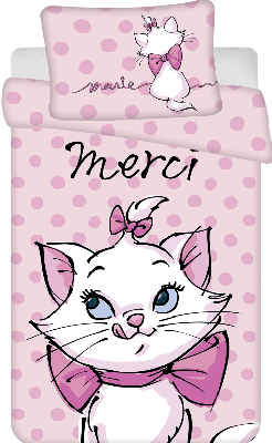 Disney Aristocats peuterdekbedovertrek merci - 100 x 135 cm - Katoen