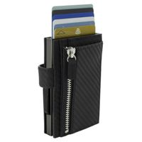 ÖGon Kaarthouder Cascade Rits Snap 9,7 Cm Leer Titanium/grijs - thumbnail