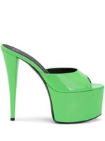 Giuseppe Zanotti sandales à semelle plateforme - Vert - thumbnail