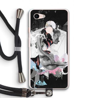 Camouflage de sommeil: Pixel 3 XL Transparant Hoesje met koord