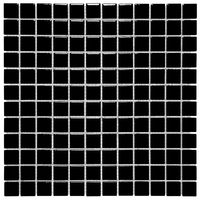 Tegelsample: The Mosaic Factory Barcelona vierkante mozaïek tegels 30x30 zwart