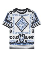 Dolce & Gabbana Kids t-shirt en coton à logo imprimé - Blanc - thumbnail