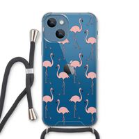 Anything Flamingoes: iPhone 13 Transparant Hoesje met koord