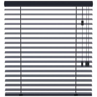 Leen Bakker - Fenstr En Jaloezie New York 65mm - Antraciet (20709) - Hout - Grijs - 120x10x10 Cm
