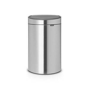 Brabantia Touch Bin afvalemmer 40 liter met kunststof binnenemmer - Matt Steel