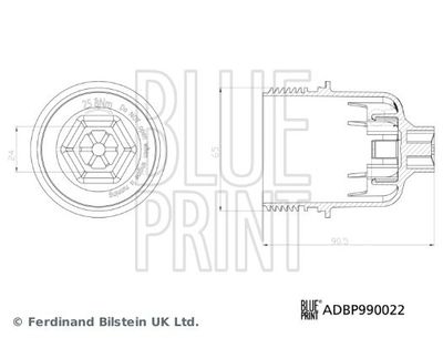 Deksel, oliefilterbehuizing Blue Print Solution ADBP990022