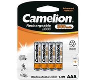 Camelion Oplaadbare AAA batterijen, NimH 900maH. 4 stuks (hangverpakking) - thumbnail