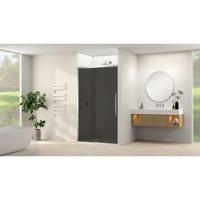 Van Rijn Products ST09 Schuifdeur vast deel - 117.5x200cm - grijs rookglas - soft-close - incl. Chroom ST09300120GRCH