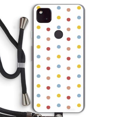 Bollen: Pixel 4a 5G Transparant Hoesje met koord