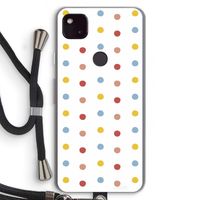 Bollen: Pixel 4a 5G Transparant Hoesje met koord