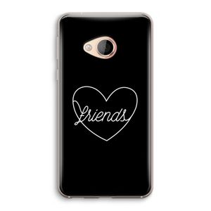 Friends heart black: HTC U Play Transparant Hoesje