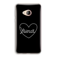 Friends heart black: HTC U Play Transparant Hoesje